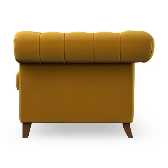 3-Seater Chesterfield Sofa - Amber, Velvet