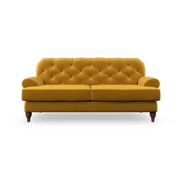 3-Seater Chesterfield Sofa - Amber, Velvet