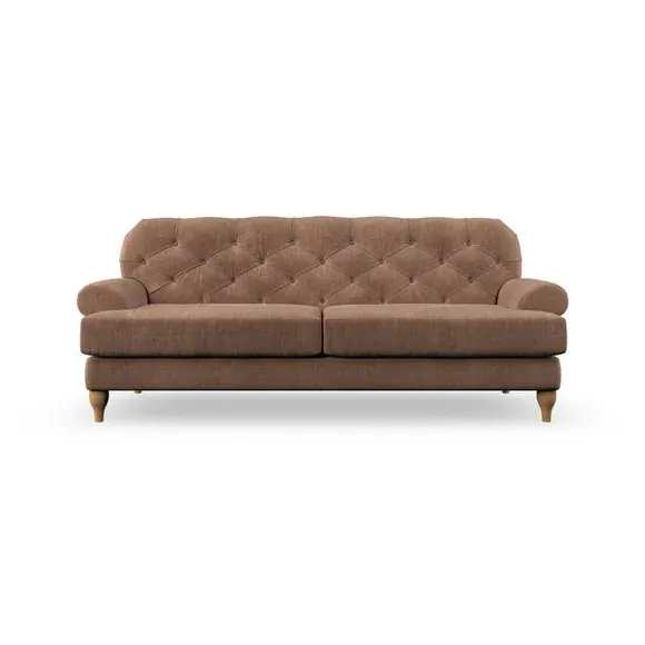 3-Seater Chesterfield Sofa - Clay, Chenille