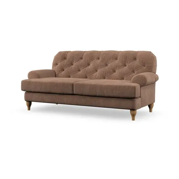 3-Seater Chesterfield Sofa - Clay, Chenille