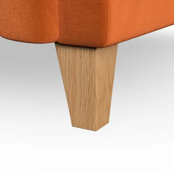 3-Seater Chesterfield Sofa - Ginger, Velvet