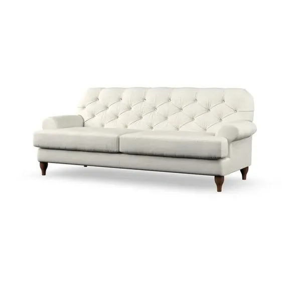 3-Seater Chesterfield Sofa - Ivory