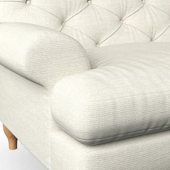 3-Seater Chesterfield Sofa - Ivory