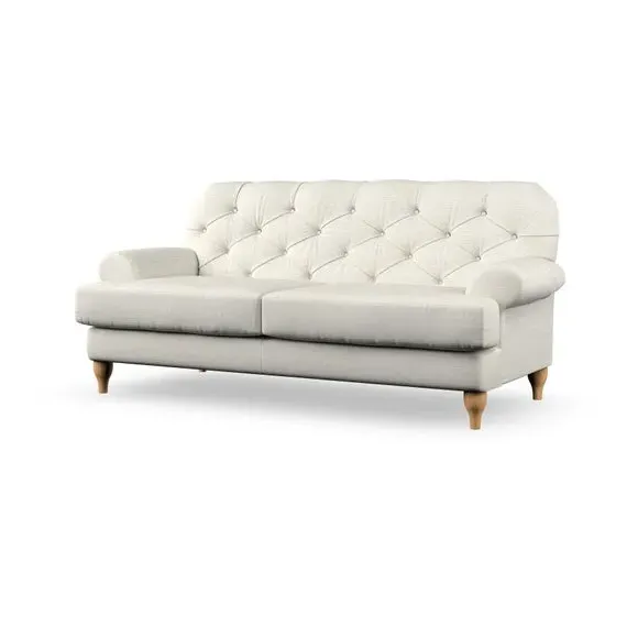 3-Seater Chesterfield Sofa - Ivory