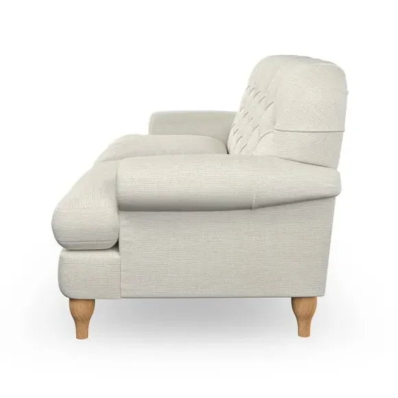 3-Seater Chesterfield Sofa - Ivory