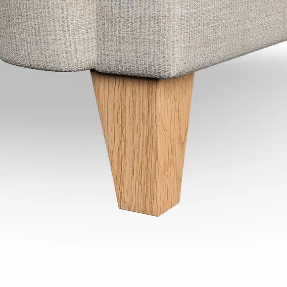 3-Seater Chesterfield Sofa - Natural, Weave
