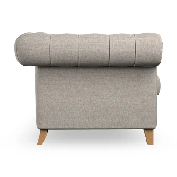 3-Seater Chesterfield Sofa - Natural, Weave