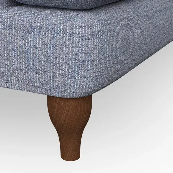 3-Seater Chesterfield Sofa - Navy, Weave