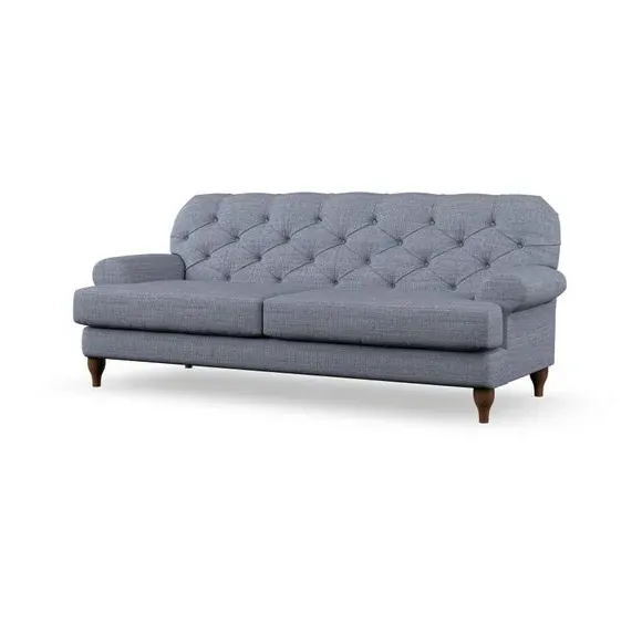 3-Seater Chesterfield Sofa - Navy, Weave