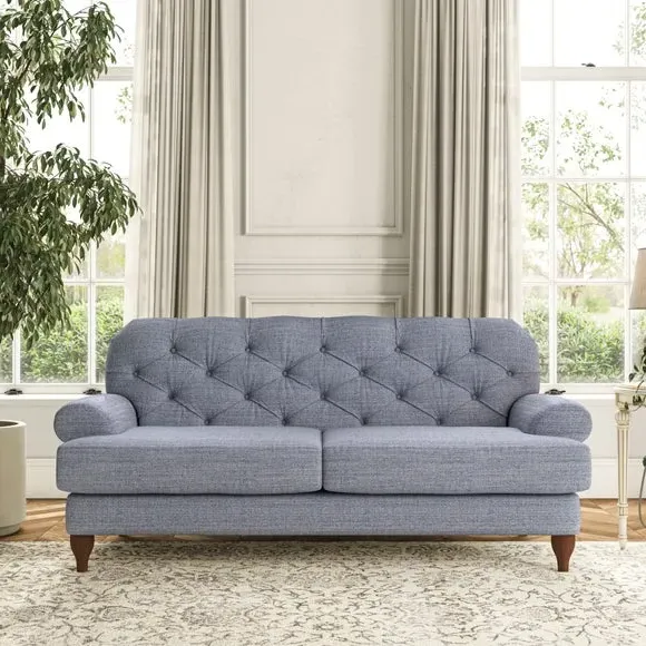 3-Seater Chesterfield Sofa - Navy