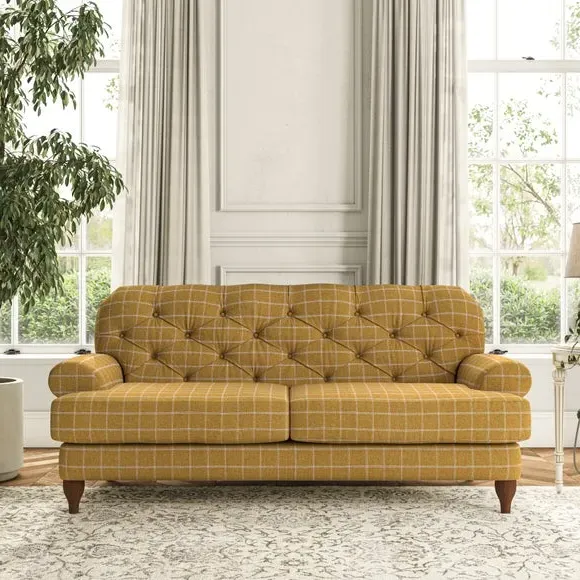3-Seater Chesterfield Sofa - Ochre