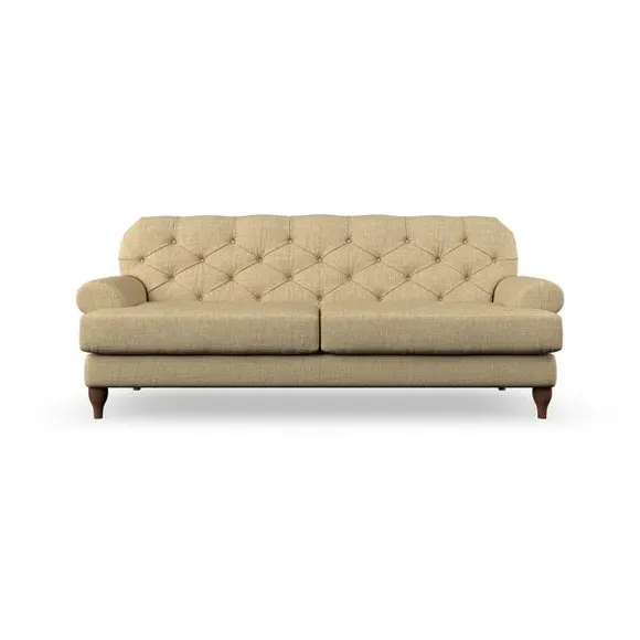 3-Seater Chesterfield Sofa - Ochre, Chenille