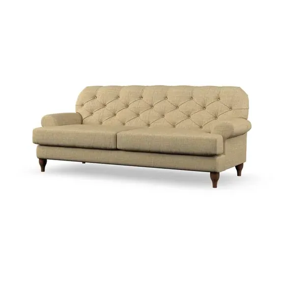 3-Seater Chesterfield Sofa - Ochre, Chenille