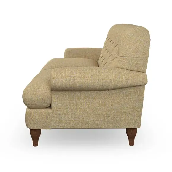 3-Seater Chesterfield Sofa - Ochre, Chenille