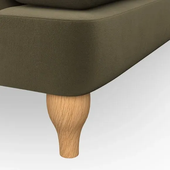 3-Seater Chesterfield Sofa - Olive, Velvet