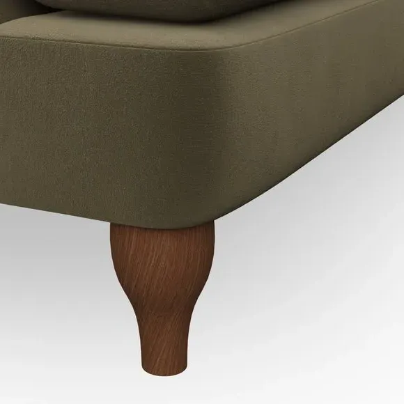 3-Seater Chesterfield Sofa - Olive, Velvet