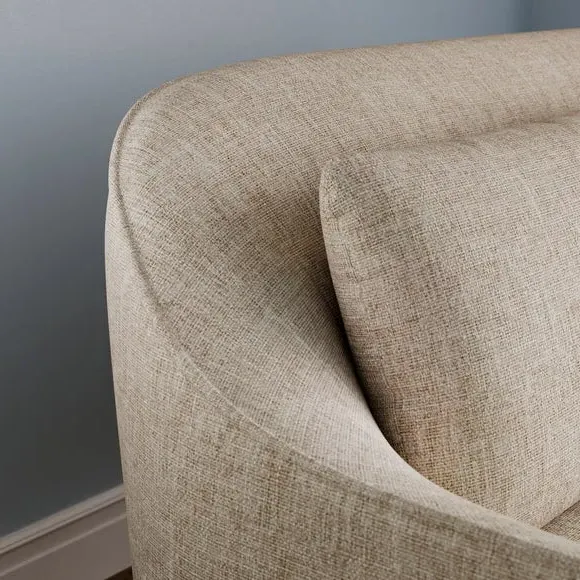 3-Seater Compact Sofa Curved Back - Natural