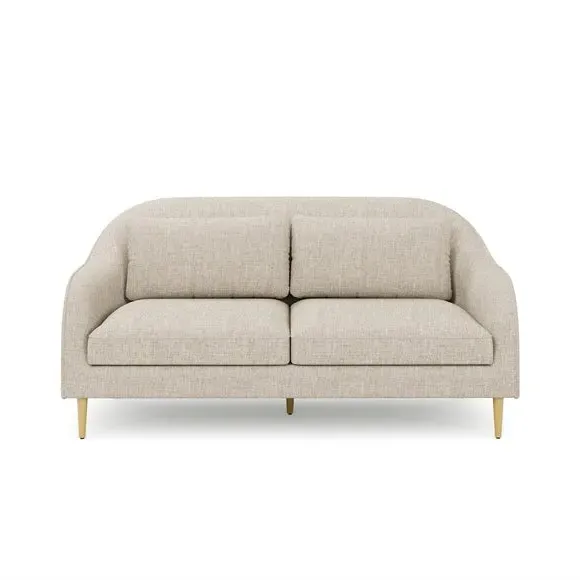 3-Seater Compact Sofa Curved Back - Natural