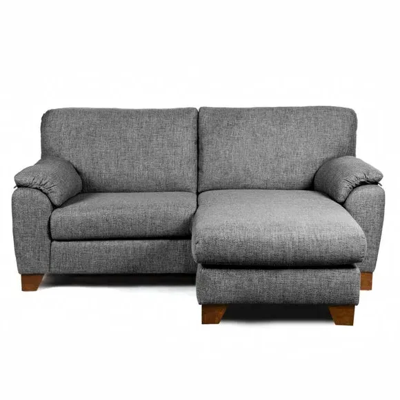 3-Seater Corner Sofa Reversible - Grey, Fabric