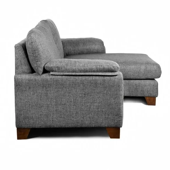 3-Seater Corner Sofa Reversible - Grey, Fabric