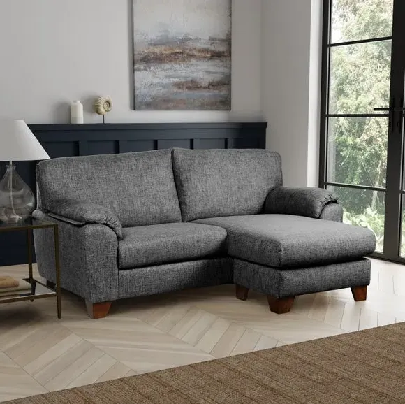 3-Seater Corner Sofa Reversible - Grey, Fabric image