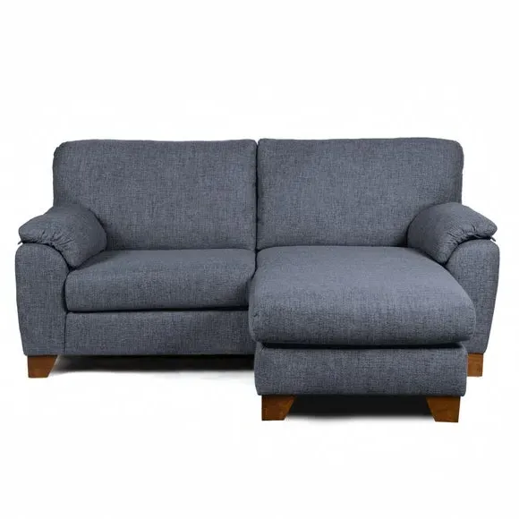 3-Seater Corner Sofa Reversible - Navy, Fabric