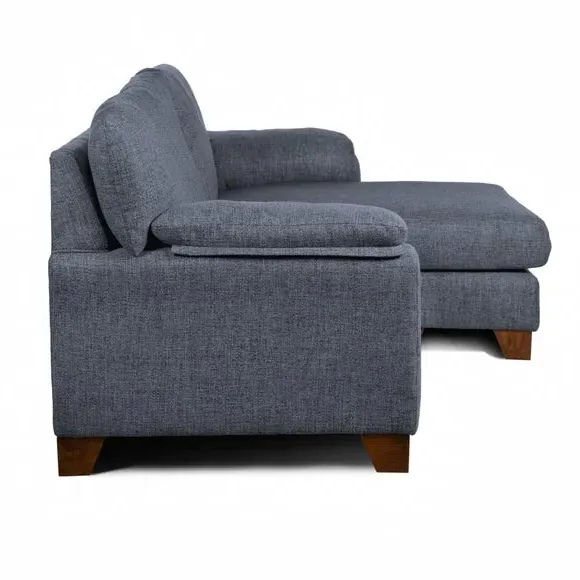 3-Seater Corner Sofa Reversible - Navy, Fabric