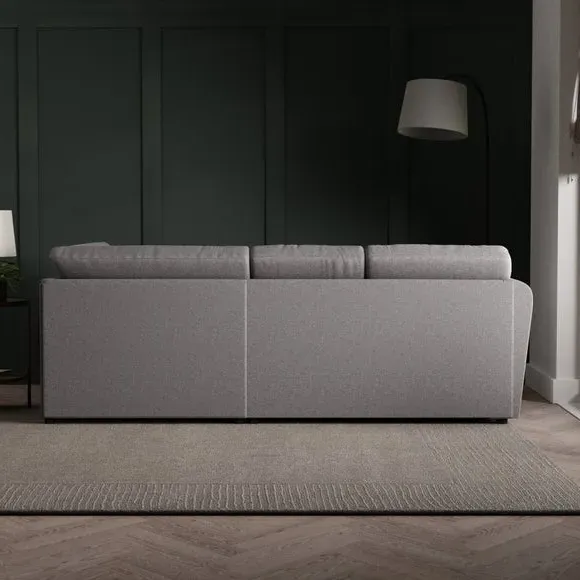 3-Seater Corner Sofa with Chaise - Grey, Fabric