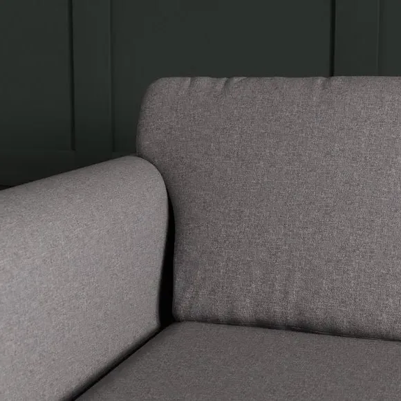 3-Seater Corner Sofa with Chaise - Grey, Fabric