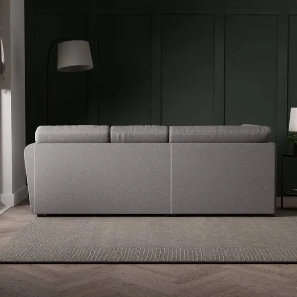 3-Seater Corner Sofa with Chaise - Grey, Fabric