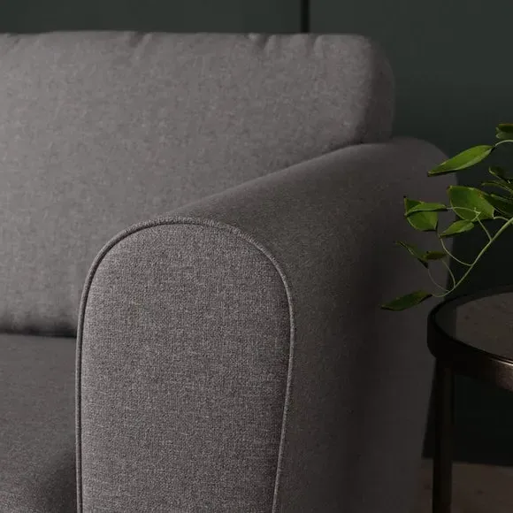 3-Seater Corner Sofa with Chaise - Grey, Fabric