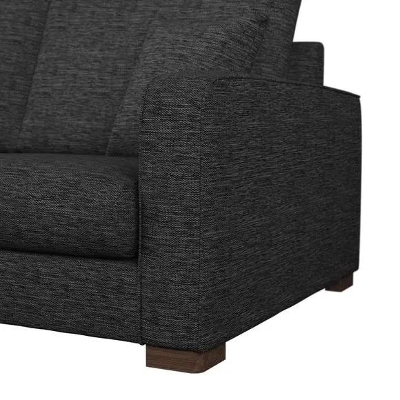 3-Seater Deep Sit Sofa - Graphite, Vivalife Fabric