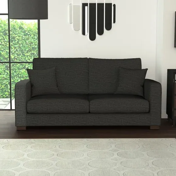 3-Seater Deep Sit Sofa - Graphite, Vivalife Fabric image