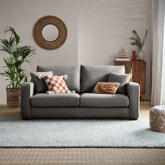 3-Seater Deep Sit Sofa - Grey, Multi Weave image