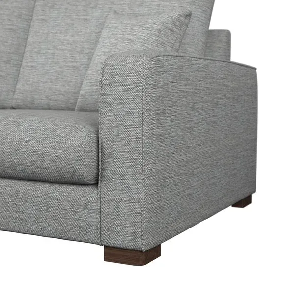 3-Seater Deep Sit Sofa - Grey, Vivalife Fabric