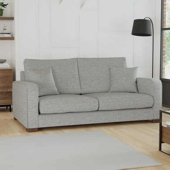 3-Seater Deep Sit Sofa - Grey, Vivalife Fabric