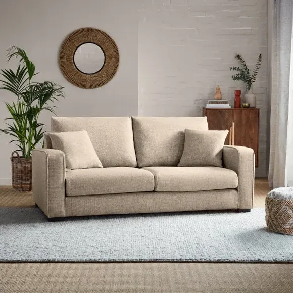 3-Seater Deep Sit Sofa - Natural, Multi Weave
