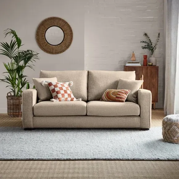 3-Seater Deep Sit Sofa - Natural, Multi Weave