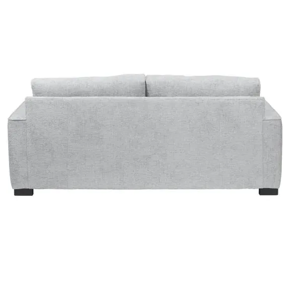 3-Seater Deep Sit Sofa - Silver, Chunky Chenille