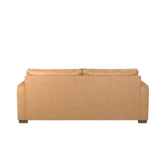 3-Seater Deep Sit Sofa - Tan, Faux Leather