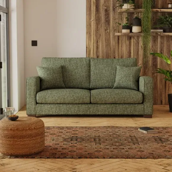 3-Seater Deep Sit Sofa - Vine, Chunky Chenille