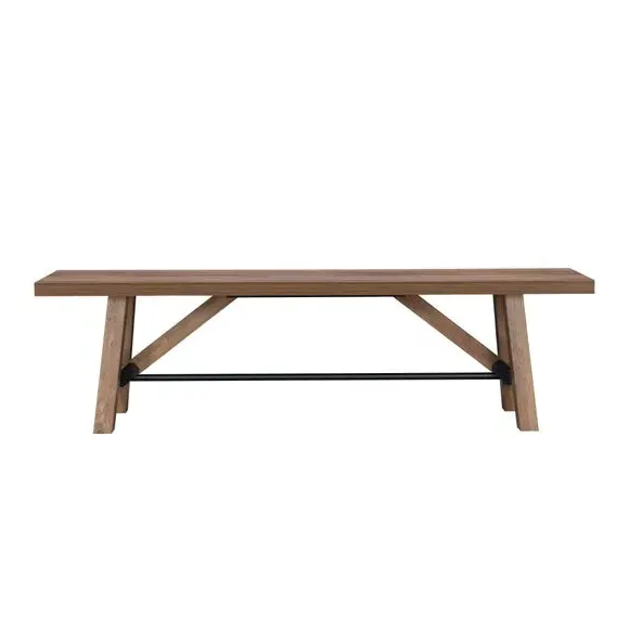 3-Seater Dining Bench - Pine, Wood Effect