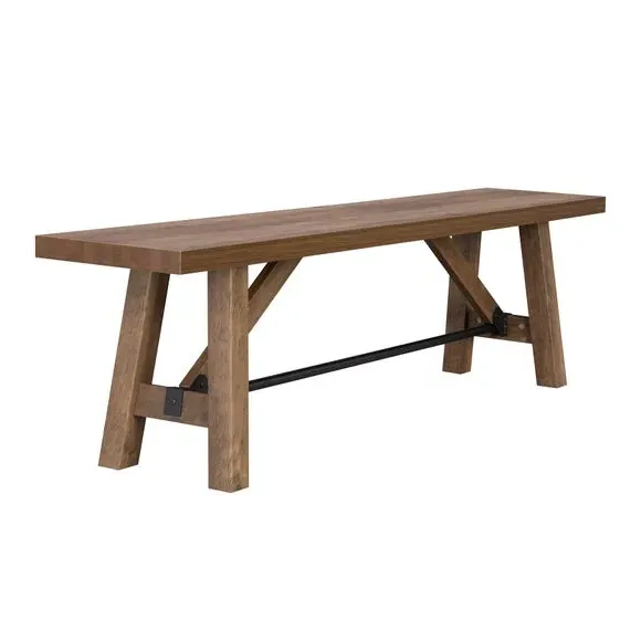 3-Seater Dining Bench - Pine, Wood Effect