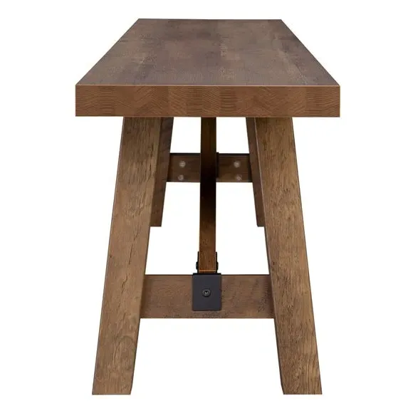 3-Seater Dining Bench - Pine, Wood Effect
