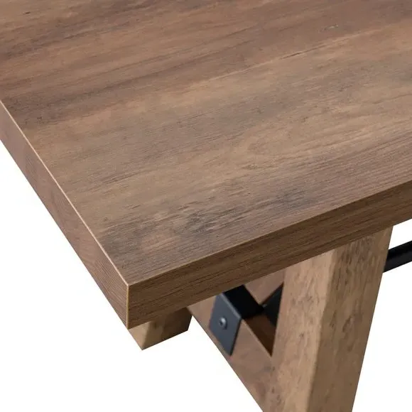 3-Seater Dining Bench - Pine, Wood Effect