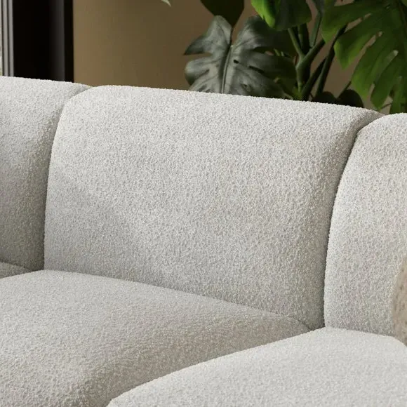 3-Seater Modular Sofa Chunky Tonal - Natural Boucle