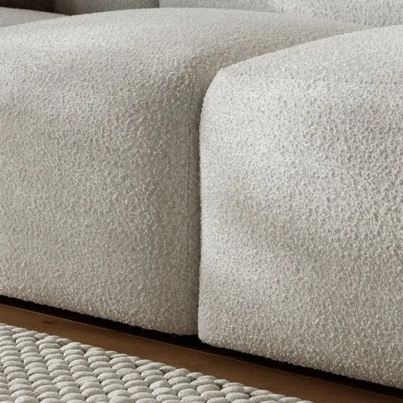 3-Seater Modular Sofa Chunky Tonal - Natural Boucle