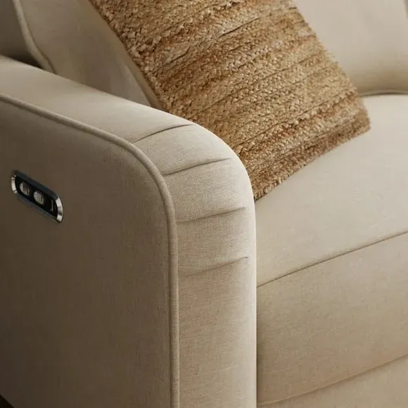 3-Seater Power Recliner Sofa - Natural, Fabric