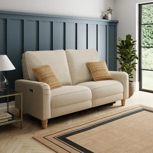 3-Seater Power Recliner Sofa - Natural, Fabric image