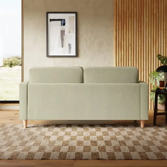 3-Seater Sofa Bed with Buttons - Sage, Chenille